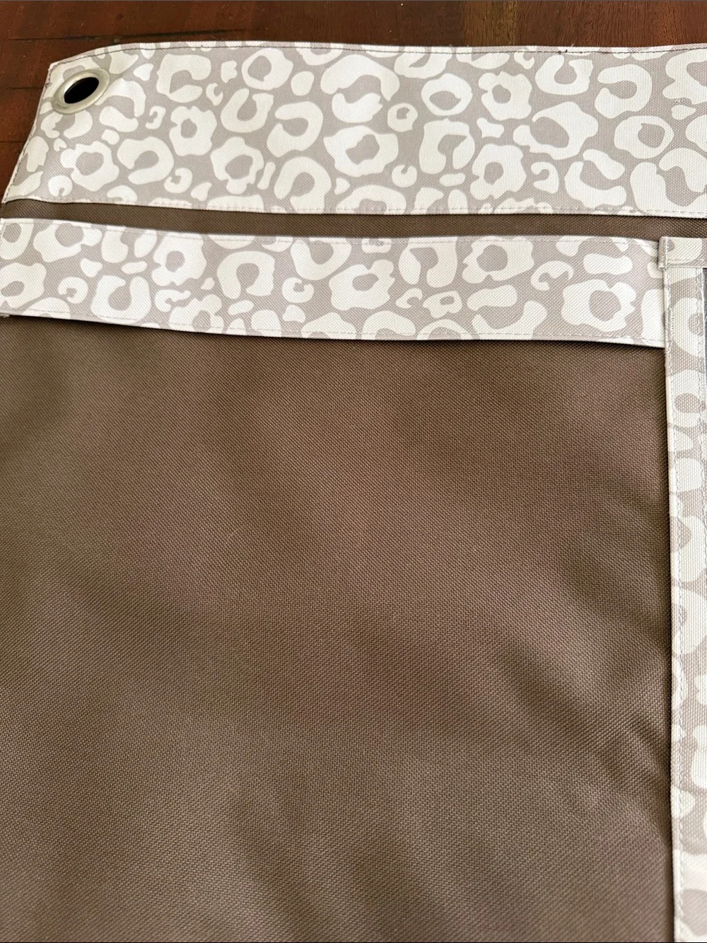 Gently used - Brand: Thirty-one Brown and Cream Leopard Print Hanging Organizer